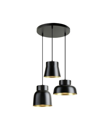 I3-VULCANO- LAMP 3L D50- NEGRO/ORO